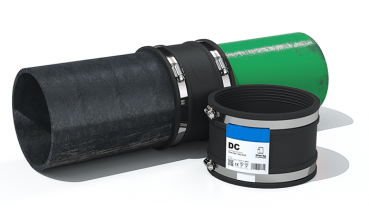 Preview: Elastixx Rohrkupplung PVC 118 - 136 mm